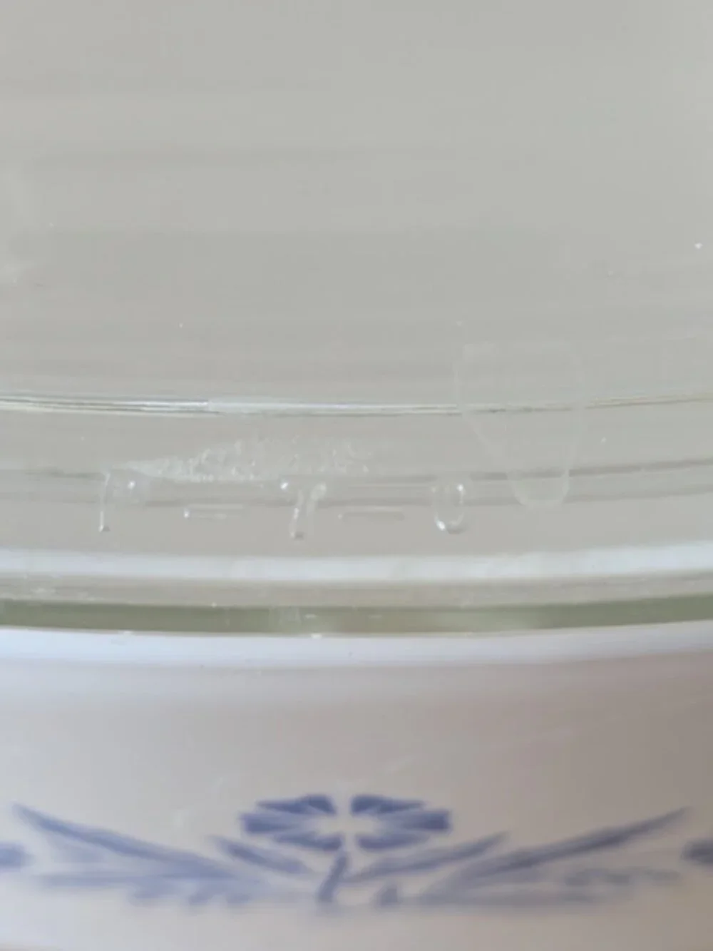 Vintage Corning Ware Blue Cornflower Casserole Dish with Pyrex Lid stamped P-7-C
